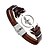 cheap Men&#039;s Bracelets-Men&#039;s Women&#039;s Leather Bracelet Bird Anchor Personalized Punk Fashion Stainless Steel Bracelet Jewelry Black / Brown For Gift Daily Casual Stage Club