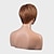 olcso Valódi hajból készült, sapka nélküli parókák-Emberi haj Paróka Egyenes Géppel készített közepes Auburn Napi