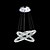 billige Sirkeldesign-3 ringer 70 cm krystalljusterbar lysbar lysekrone metall galvanisert elegant og moderne 110-120v 220-240v
