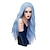 halpa Synteettiset trendikkäät peruukit-Synteettiset peruukit Löysät aaltoilevat Kardashian Tyyli Suojuksettomat Peruukki Sininen Rose / vihreä Hopea Purppura Kultainen vaalea Synteettiset hiukset Naisten Sininen / Vaaleahiuksisuus