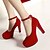 baratos Sapatos de Salto Alto de mulher-Mulheres Saltos Casual Conforto Outras Peles de Animais Prata Vermelho Dourado