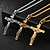cheap Religious Jewelry-Men&#039;s Pendant Necklace Cross Personalized Cross Fashion Hip-Hop Titanium Steel Metal Gold Silver Brown Necklace Jewelry For Party New Baby Gift Street Club