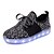 preiswerte Mädchenschuhe-Mädchen Schuhe Netz Herbst Winter Leuchtende LED-Schuhe Komfort Sportschuhe Walking Schnürsenkel für Sportlich Normal Draussen Schwarz
