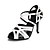 abordables Chaussures de danses latines-Femme Chaussures de danse Chaussures Latines Sandale Talon Personnalisé Noir / Blanc / Intérieur / EU40