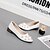 cheap Women&#039;s Flats-Women&#039;s Sandals Dress Party &amp; Evening Summer Imitation Pearl Chunky Heel Round Toe Comfort PU Black White