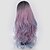 Χαμηλού Κόστους Συνθετικές Trendy Περούκες-Συνθετικές Περούκες Φυσικό Κυματιστό Φυσικό Κυματιστό Περούκα Μακρύ Μοβ Μπλε Συνθετικά μαλλιά Γυναικεία Μαλλιά με ανταύγειες Μωβ