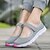 cheap Women&#039;s Athletic Shoes-Women&#039;s Trainers Athletic Shoes Outdoor Summer Magic Tape Platform Round Toe Comfort Walking Tulle Dark Grey Red Light Grey