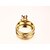 cheap Rings-Women&#039;s Band Ring AAA Cubic Zirconia Gold Gold Plated Titanium Steel Circle Simple Style Fashion Wedding Ceremony Jewelry / Engagement