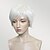 cheap Synthetic Trendy Wigs-Synthetic Wig Straight Straight Bob Wig Short White Synthetic Hair White