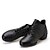 preiswerte Tanz-Sneaker-Damen Tanz-Turnschuh Sneaker Niedriger Heel Nappaleder Schwarz