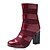 olcso Női csizmák-Women&#039;s Boots Fall / Winter Chunky Heel Round Toe Fashion Boots Dress Buckle / Zipper Leatherette Booties / Ankle Boots White / Black / Red