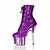 abordables Botas de mujer-Women&#039;s Sparkling Glitter Winter Fashion Boots Boots Stiletto Heel Round Toe Zipper / Lace-up Purple / Fuchsia / Red / Party &amp; Evening