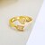 cheap Rings-Women&#039;s Synthetic Diamond Open Cuff Ring - Gold Plated Heart, Love Luxury, Vintage, Fashion 5 / 6 / 7 / 8 / 9 Gold For Wedding Party Engagement