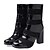 olcso Női csizmák-Women&#039;s Boots Fall / Winter Chunky Heel Round Toe Fashion Boots Dress Buckle / Zipper Leatherette Booties / Ankle Boots White / Black / Red