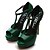 ieftine Tocuri de Damă-Pentru femei Tocuri Vară Ținte Toc Stilat Pantofi vârf deschis Plimbare Piele Originală Negru Galben Verde