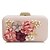 cheap Wristlets-Women&#039;s Bags Polyester Evening Bag Rhinestone Petal Satin Flower Wedding Bags Wedding Party Event / Party White Black Blue Blushing Pink