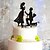 cheap Wedding Party Cake Toppers-Cake Topper Classic Couple Plastic with 1 PVC Bag