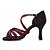 cheap Latin Shoes-Women&#039;s Latin Shoes Silk Toggle Clasp Heel Ribbon Tie Stiletto Heel Dance Shoes Black / Red / Indoor / Leather