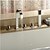 baratos Torneiras de Banheira-Torneira de Banheira - Moderna Cromado Banheira Romana Vãlvula Latão Bath Shower Mixer Taps / Três Handles cinco buracos