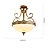 olcso Mennyezeti lámpák-3-Light 41 cm Mini stílus / Az izzó tartozék Mennyezeti lámpa Fém Üveg Bronz Rusztikus / Vintage 220-240 V / 100-120 V / E26 / E27