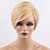 cheap Human Hair Capless Wigs-Human Hair Blend Wig Straight Classic Short Hairstyles 2020 Classic Straight Machine Made Beige Blonde / Bleached Blonde Daily