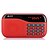 abordables Radios et horloges-X5 FM Radio portable Fonction réveille Carte SD World Receiver Noir / Rouge / Bleu