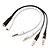 cheap Audio Cables-Headphone / Mic Combine Adapter 3.5mm Male 2 in 1 Female for Headset PC/Laptop
