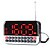 cheap Radios and Clocks-L-80 FM Portable Radio Alarm Clock MP3 Player TF CardWorld ReceiverSilver Red