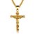 cheap Religious Jewelry-Men&#039;s Pendant Necklace Cross Personalized Cross Fashion Hip-Hop Titanium Steel Metal Gold Silver Brown Necklace Jewelry For Party New Baby Gift Street Club