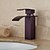 preiswerte Waschbeckenarmaturen-Waschbecken Wasserhahn - Wasserfall Öl-riebe Bronze Mittellage Einhand Ein LochBath Taps / Messing