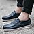 abordables Zapatillas sin cordones y mocasines de hombre-Hombre Zapatos de taco bajo y Slip-On Mocasines de Confort Zapatos Confort mocasines de conducción Casual Cuero Negro Azul Oscuro Marrón Otoño Verano / Combinación