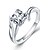 cheap Rings-Band Ring Diamond Solitaire White Sterling Silver Zircon Rhinestone Knife Edge Ladies Luxury Classic 6 7 8 9 / Women&#039;s / Synthetic Diamond / Cubic Zirconia