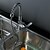 preiswerte Küchenarmaturen-Armatur für die Küche Chrom Mittellage Moderne / LED Kitchen Taps