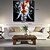 levne Abstraktní malby-Hang-malované olejomalba Ručně malované - Pop Art Moderní Obsahovat vnitřní rám / Reprodukce plátna