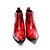 baratos Botas para Homem-Homens Fashion Boots Couro / Pele Outono / Inverno Botas Vermelho / Vinho / Festas &amp; Noite