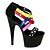 preiswerte Damensandalen-Damen Schuhe PU Sommer formale Schuhe Sandalen Stöckelabsatz Peep Toe Niete / Schnalle / Schnürsenkel für Kleid / Party &amp; Festivität