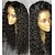 tanie Peruki z ludzkich włosów-Włosy naturalne Full lace bez kleju Pełna siateczka Peruka styl Włosy peruwiańskie Curly Peruka 130% Gęstość włosów z Baby Hair Naturalna linia włosów Dla czarnoskórych kobiet Damskie Długie Peruki