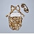 billige Onepiece til jentebabyer-Baby Jente Leopard Trykt mønster Ermeløs Bomull Body Lysebrun