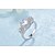 olcso Gyűrűk-Női Band Ring Kocka cirkónia Ezüst Platina bevonat Hamis gyémánt Kör Elegáns Divat Esküvő Ünnepség Ékszerek / Eljegyzés