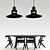 cheap Island Lights-1-Lights Black Metal Shade Pendant Light Retro Industrial Pendant Light Country Style Diameter 30cm