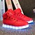 preiswerte Beleuchtete Schuhe für Kinder-Jungen Turnschuhe LED Leuchtende LED-Schuhe USB-Aufladung Kunstleder Kleine Kinder (4-7 Jahre) Große Kinder (ab 7 Jahren) Sportlich Normal Draussen Wanderschuhe Klett LED leuchtend Weiß Schwarz Rot