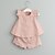 cheap Sets-Toddler Girls&#039; Clothing Set Sleeveless Blushing Pink Green White Solid Colored Ruffle Regular