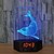 olcso Dísz- és éjszakai világítás-3D éjszakai fény Érintésérzéklő Színváltós Művészi LED USB 1set