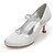 preiswerte Hochzeitsschuhe-Damen Hochzeit Schuhe Kitten Heel-Absatz / Niedriger Heel / Stöckelabsatz Runde Zehe Band-Bindung / Schnürsenkel / Knopf Satin Komfort / Mary Jane / Pumps Frühling / Sommer Schwarz / Weiß / Purpur