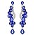 cheap Earrings-Women&#039;s Drop Earrings Flower Personalized Luxury Geometric Fashion Rhinestone Earrings Jewelry Red / Blue / Silver For Wedding Birthday Gift Daily Engagement 1pc