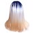billige Syntetiske Lace-parykker i premiumkvalitet-Syntetisk Lace Front Parykker Lige Ret Blonde Front Paryk Medium Længde Marineblå Syntetisk hår Dame Natural Hairline Blåt Uniwigs