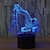 olcso Dísz- és éjszakai világítás-3D éjszakai fény Érintésérzéklő Színváltós USB 1set