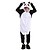 olcso Kigurumi pizsamák-Felnőttek Kigurumi pizsama Panda Hímzett Onesie pizsama Φανελένιο Ύφασμα Jelmez mert Férfi és női Karácsony Allati Hálóruházat Rajzfilm Fesztivál / ünnepek Jelmez / Akrobatatrikó / Egyrészes