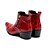 baratos Botas para Homem-Homens Fashion Boots Couro / Pele Outono / Inverno Botas Vermelho / Vinho / Festas &amp; Noite