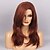 cheap Synthetic Trendy Wigs-Synthetic Wig Wavy Natural Wave Natural Wave With Bangs Wig Long Dark Red Synthetic Hair Women&#039;s Red MAYSU